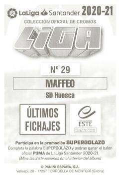 2020-21 Panini LaLiga Santander Este Stickers - Últimos Fichajes #29 Pablo Maffeo Back