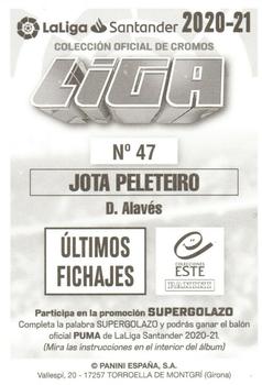 2020-21 Panini LaLiga Santander Este Stickers - Últimos Fichajes #47 Jota Peleteiro Back