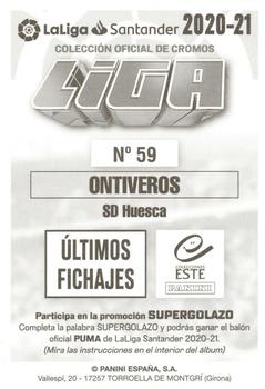 2020-21 Panini LaLiga Santander Este Stickers - Últimos Fichajes #59 Javier Ontiveros Back