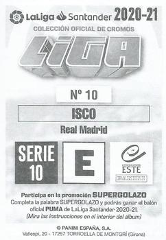 2020-21 Panini LaLiga Santander Este Stickers - Serie 10 #10 Isco Back
