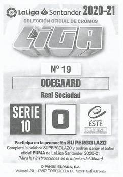 2020-21 Panini LaLiga Santander Este Stickers - Serie 10 #19 Martin Odegaard Back