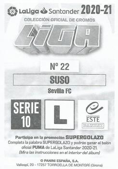 2020-21 Panini LaLiga Santander Este Stickers - Serie 10 #22 Suso Back