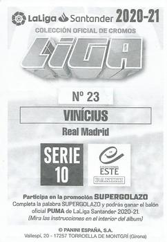 2020-21 Panini LaLiga Santander Este Stickers - Serie 10 #23 Vinicius Junior Back