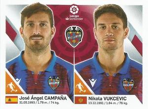 2019-20 Panini LaLiga Santander Stickers (Brazil) #210 Jose Angel Campana / Nikola Vukcevic Front