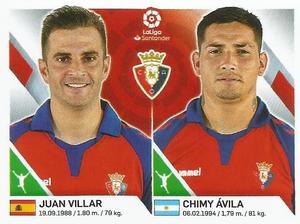 2019-20 Panini LaLiga Santander Stickers (Brazil) #224 Juan Villar / Chimy Avila Front