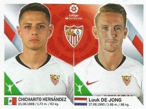 2019-20 Panini LaLiga Santander Stickers (Brazil) #236 Chicharito Hernandez / Luuk De Jong Front