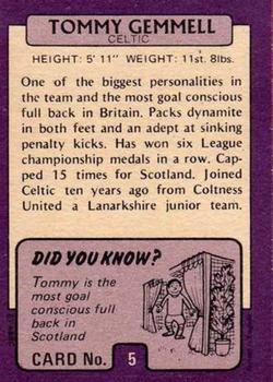 1971-72 A&BC Footballers (Scottish, Purple backs) #5 Tommy Gemmell Back