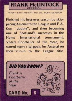 1971-72 A&BC Footballers (Scottish, Purple backs) #8 Frank McLintock Back