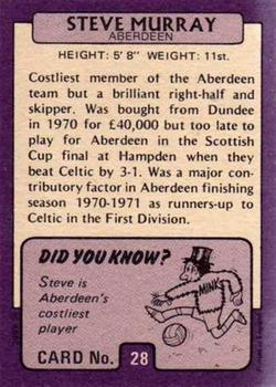 1971-72 A&BC Footballers (Scottish, Purple backs) #28 Steve Murray Back