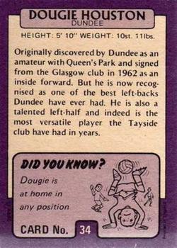 1971-72 A&BC Footballers (Scottish, Purple backs) #34 Dougie Houston Back
