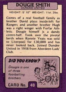 1971-72 A&BC Footballers (Scottish, Purple backs) #40 Dougie Smith Back