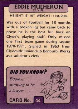 1971-72 A&BC Footballers (Scottish, Purple backs) #44 Eddie Mulheron Back