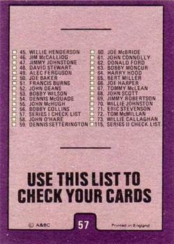 1971-72 A&BC Footballers (Scottish, Purple backs) #57 Checklist Back