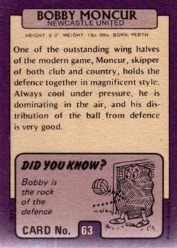 1971-72 A&BC Footballers (Scottish, Purple backs) #63 Bobby Moncur Back