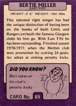1971-72 A&BC Footballers (Scottish, Purple backs) #65 Bertie Miller Back