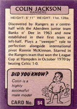 1971-72 A&BC Footballers (Scottish, Purple backs) #84 Colin Jackson Back