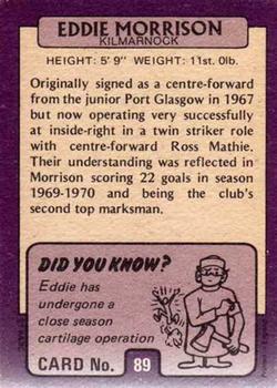 1971-72 A&BC Footballers (Scottish, Purple backs) #89 Eddie Morrison Back