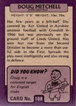 1971-72 A&BC Footballers (Scottish, Purple backs) #108 Doug Mitchell Back