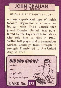 1971-72 A&BC Footballers (Scottish, Purple backs) #123 John Graham Back