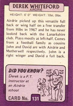 1971-72 A&BC Footballers (Scottish, Purple backs) #131 Derek Whiteford Back