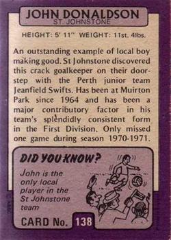 1971-72 A&BC Footballers (Scottish, Purple backs) #138 Jim Donaldson Back