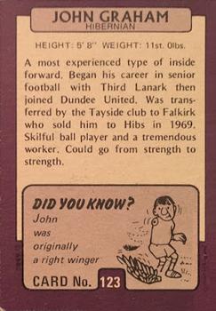 1971-72 A&BC Footballers (Scottish, Purple backs) #123b John Graham Back