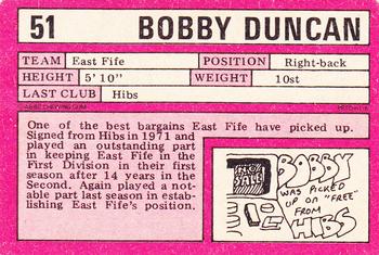 1973-74 A&BC Footballers (Scottish, Red backs) #51 Bobby Duncan Back