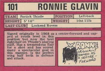 1973-74 A&BC Footballers (Scottish, Red backs) #101 Ronnie Glavin Back
