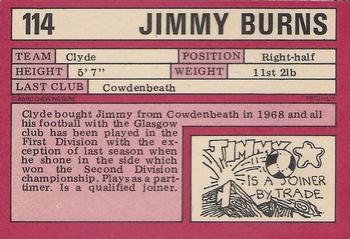 1973-74 A&BC Footballers (Scottish, Red backs) #114 Jimmy Burns Back