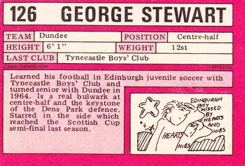 1973-74 A&BC Footballers (Scottish, Red backs) #126 George Stewart Back