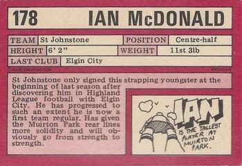 1973-74 A&BC Footballers (Scottish, Red backs) #178 Ian MacDonald Back