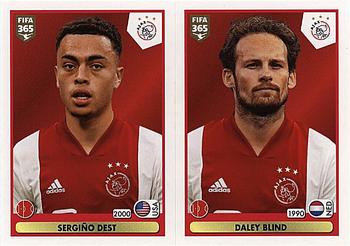 2021 Panini FIFA 365 The Golden World of Football #313 Sergiño Dest / Daley Blind Front