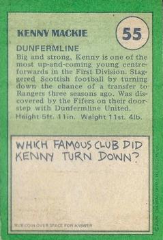 1974-75 A&BC Footballers (Scottish, Green backs) #55 Kenny Mackie Back