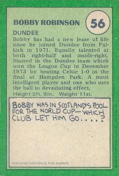 1974-75 A&BC Footballers (Scottish, Green backs) #56 Bobby Robinson Back