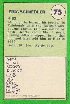 1974-75 A&BC Footballers (Scottish, Green backs) #75 Erich Schaedler Back