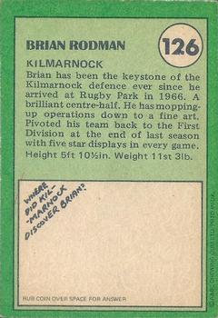 1974-75 A&BC Footballers (Scottish, Green backs) #126 Brian Rodman Back