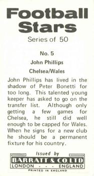 1973-74 Barratt & Co. Football Stars #5 John Phillips Back