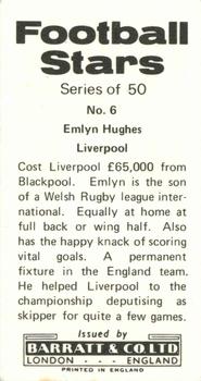 1973-74 Barratt & Co. Football Stars #6 Emlyn Hughes Back