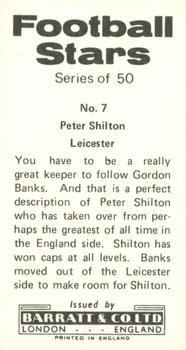1973-74 Barratt & Co. Football Stars #7 Peter Shilton Back