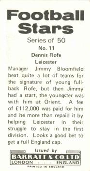 1973-74 Barratt & Co. Football Stars #11 Dennis Rofe Back