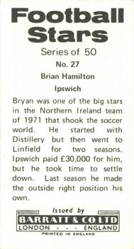 1973-74 Barratt & Co. Football Stars #27 Bryan Hamilton Back