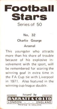 1973-74 Barratt & Co. Football Stars #32 Charlie George Back