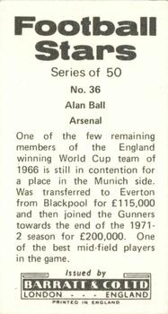 1973-74 Barratt & Co. Football Stars #36 Alan Ball Back