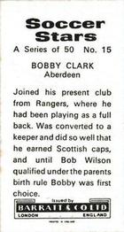 1972-73 Barratt & Co. Soccer Stars #15 Bobby Clark Back
