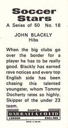 1972-73 Barratt & Co. Soccer Stars #18 John Blackley Back