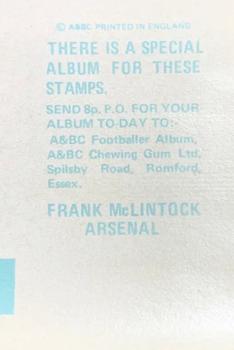 1971-72 A&BC Gum English Footballers (Purple Backs) - Team Star Stamps #NNO Frank McLintock Back