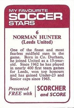 1971-72 IPC Magazines My Favorite Soccer Stars (Scorcher and Score) #6 Norman Hunter Back