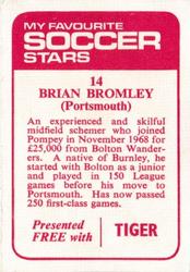 1971-72 IPC Magazines My Favorite Soccer Stars (Tiger) #14 Brian Bromley Back