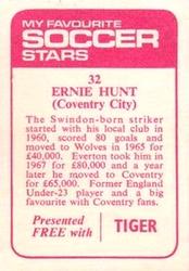 1971-72 IPC Magazines My Favorite Soccer Stars (Tiger) #32 Ernie Hunt Back