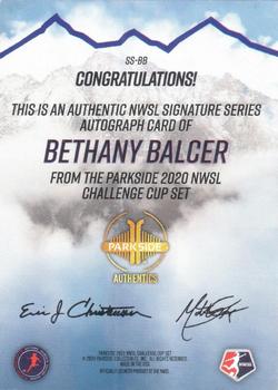 2020 Parkside NWSL Challenge Cup - Signature Series Autograph #SS-BB Bethany Balcer Back